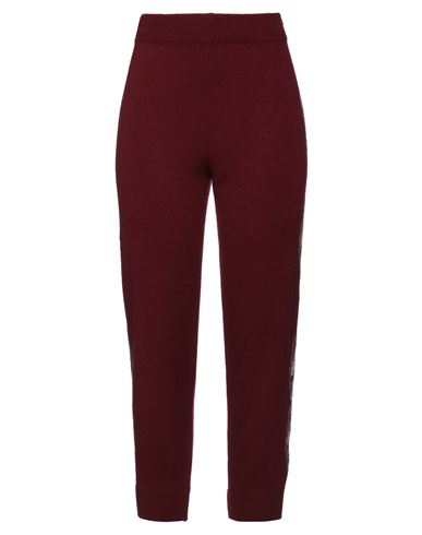 Dondup Woman Pants Burgundy Size 8 Virgin Wool, Cashmere In Red