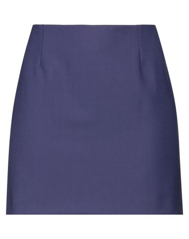 Tagliatore 02-05 Woman Mini Skirt Purple Size 8 Polyester, Virgin Wool, Elastane