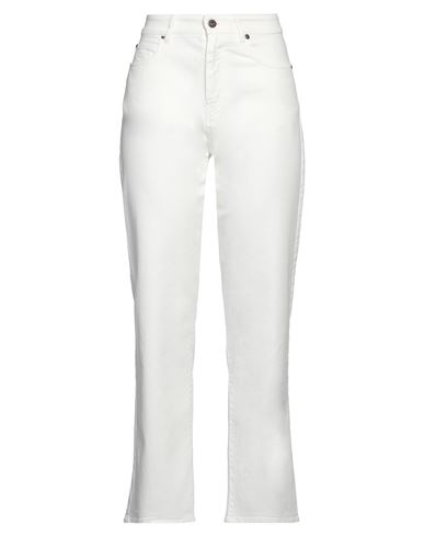 Weekend Max Mara Woman Jeans White Size 16 Cotton, Elastane