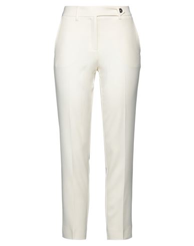 Marella Woman Pants Ivory Size 6 Polyester, Wool, Elastane In White