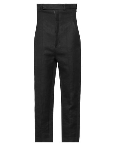 Rick Owens Man Pants Black Size 32 Linen In Black