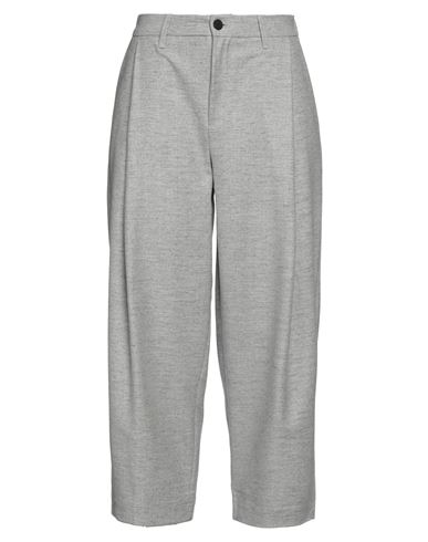 Gironacci Woman Cropped Pants Grey Size 10 Virgin Wool, Viscose, Polyester, Elastane