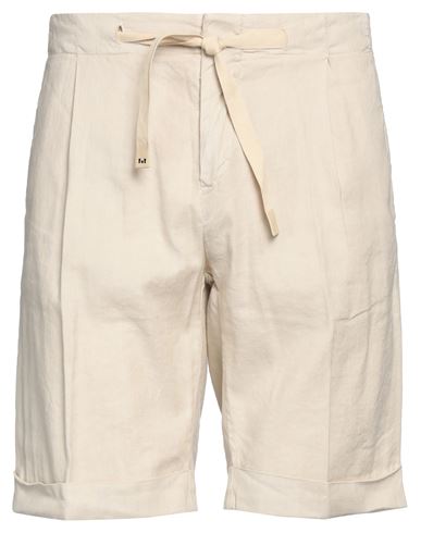 Entre Amis Man Shorts & Bermuda Shorts Beige Size 30 Linen, Cotton, Elastane