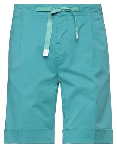 Entre Amis Man Shorts & Bermuda Shorts Turquoise Size 31 Cotton, Elastane In Blue