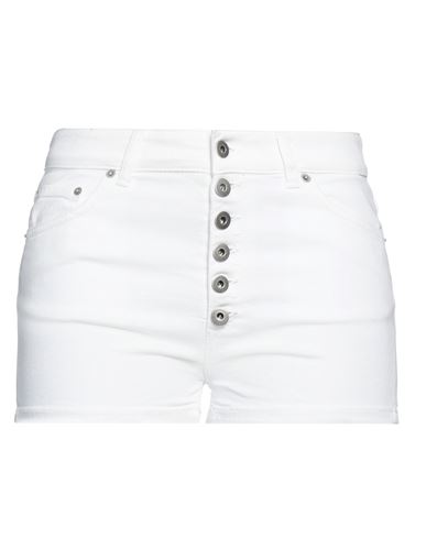 Dondup Woman Denim Shorts White Size 30 Cotton, Elastomultiester, Elastane