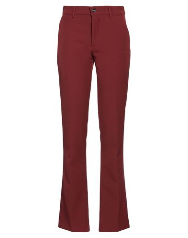 Berwich Woman Pants Burgundy Size 10 Polyester, Elastane In Red