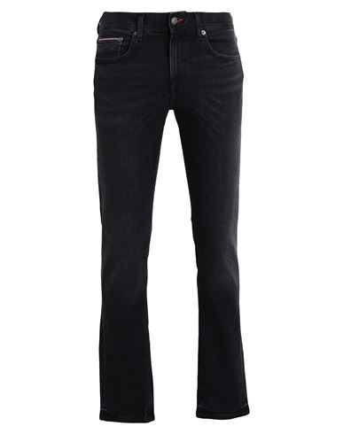 Tommy Hilfiger Man Jeans Black Size 32w-32l Cotton, Elasterell-p, Elastane