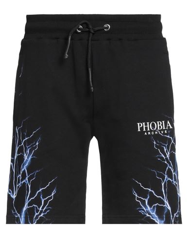 Shop Phobia Archive Man Shorts & Bermuda Shorts Black Size Xxl Cotton