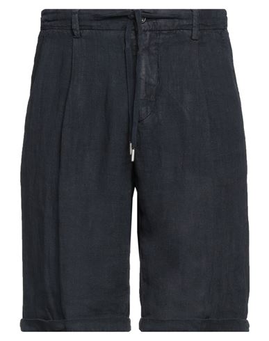 40weft Man Shorts & Bermuda Shorts Midnight Blue Size 28 Linen