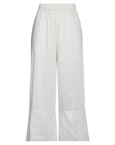 Alessia Santi Woman Pants Light Grey Size 6 Cotton, Polyester