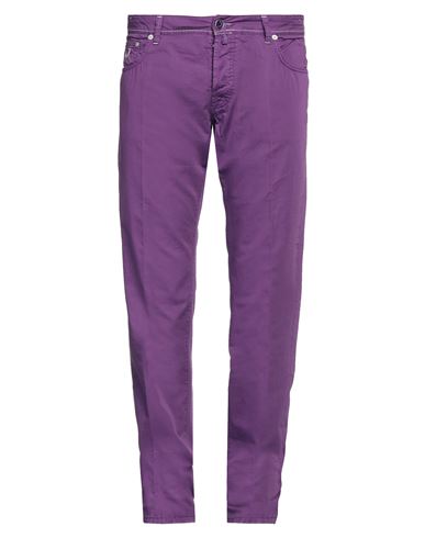 Jacob Cohёn Man Pants Purple Size 40 Cotton