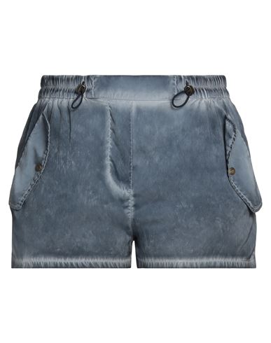 Mr & Mrs Italy Woman Shorts & Bermuda Shorts Slate Blue Size S Viscose, Cotton