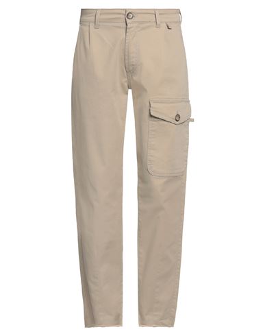 Shop Imperial Man Pants Khaki Size 26 Cotton, Elastane In Beige