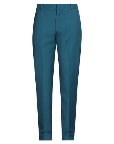 Alexander Mcqueen Man Pants Pastel Blue Size 33 Polyester, Wool