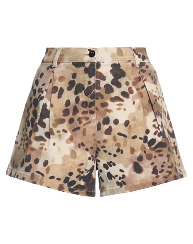 Pinko Woman Shorts & Bermuda Shorts Sand Size 8 Cotton, Elastane In Beige
