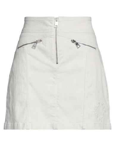 Karl Lagerfeld Woman Denim Skirt Off White Size 27 Cotton, Polyester, Polyamide, Elastane