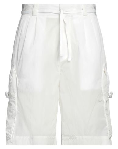 Emporio Armani Man Shorts & Bermuda Shorts Off White Size 36 Polyamide, Polyester, Bovine Leather
