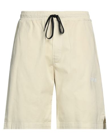 Ice Play Man Shorts & Bermuda Shorts Light Yellow Size 36 Cotton, Elastomultiester, Elastane