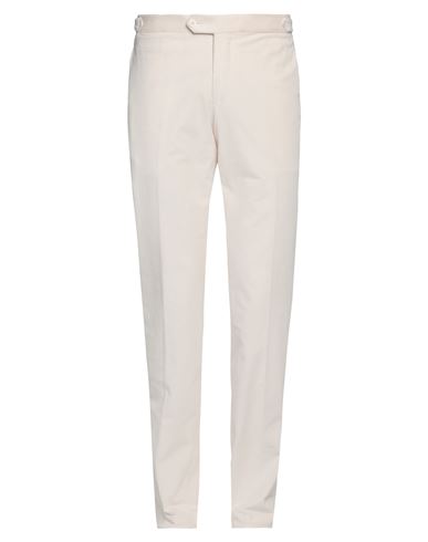 Isaia Man Pants White Size 44 Cotton, Wool, Elastane