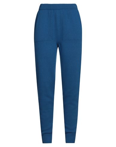 Stefanel Woman Pants Blue Size M Merino Wool, Viscose, Polyamide, Cashmere