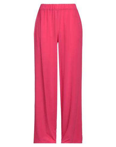 Kangra Woman Pants Fuchsia Size 12 Silk In Pink
