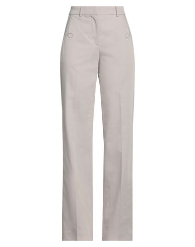Cedric Charlier Woman Pants Light Grey Size 6 Cotton, Polyamide, Elastane In Gray