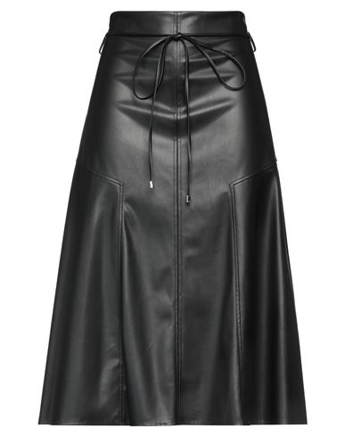 Patrizia Pepe Woman Midi Skirt Black Size 2 Polyurethane, Polyester