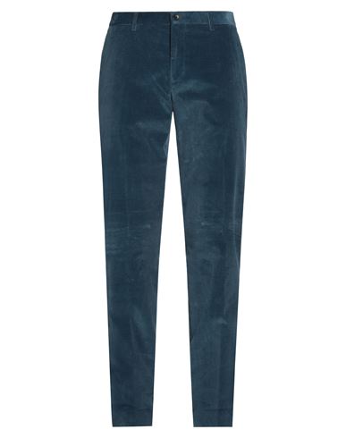 Etro Man Pants Slate Blue Size 36 Cotton, Elastane
