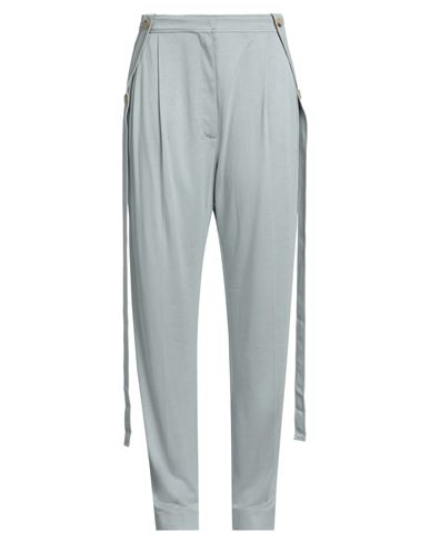 Shop Burberry Woman Pants Light Grey Size 12 Viscose, Silk
