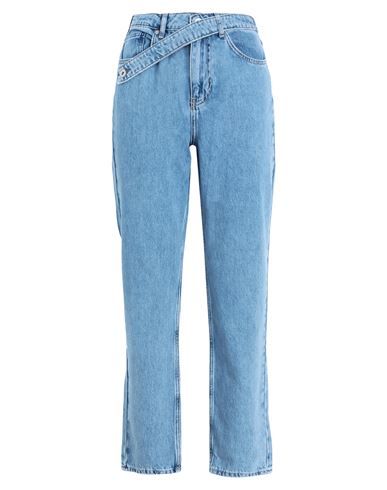 Karl Lagerfeld Jeans Klj Hr Tapered Waistband Denim Woman Denim Pants Blue Size 32 Organic Cotton