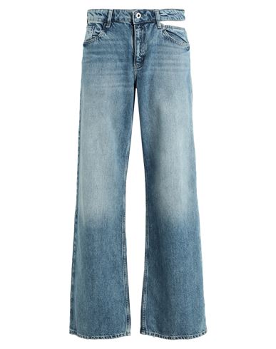 Karl Lagerfeld Jeans Klj Mr Relaxed Split Wb Denim Woman Denim Pants Blue Size 30 Organic Cotton
