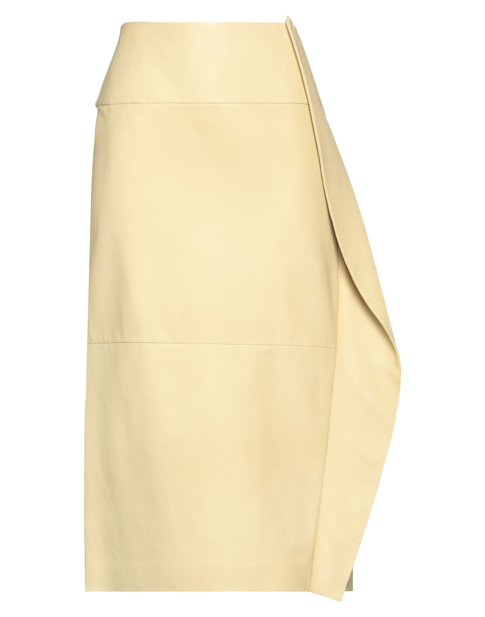 《セール開催中》JIL SANDER レディース ミディスカート ライムグリーン 32 羊革（ラムスキン） 100%