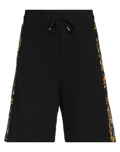 Versace Jeans Couture Man Shorts & Bermuda Shorts Black Size M Cotton, Elastane