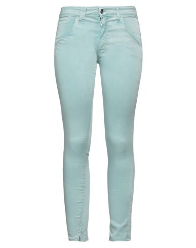 Cycle Woman Pants Turquoise Size 26 Lyocell, Cotton, Elastane In Blue
