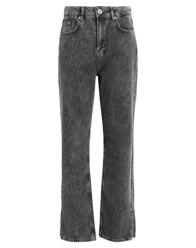 Karl Lagerfeld Jeans Klj Hr Straight Denim W/slit Woman Denim Pants Grey Size 32w-30l Organic Cotton