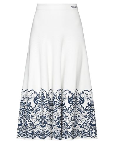 Valentino Garavani Woman Midi Skirt Ivory Size M Viscose, Polyester In White
