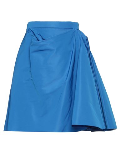Alexander Mcqueen Woman Mini Skirt Bright Blue Size 6 Polyester