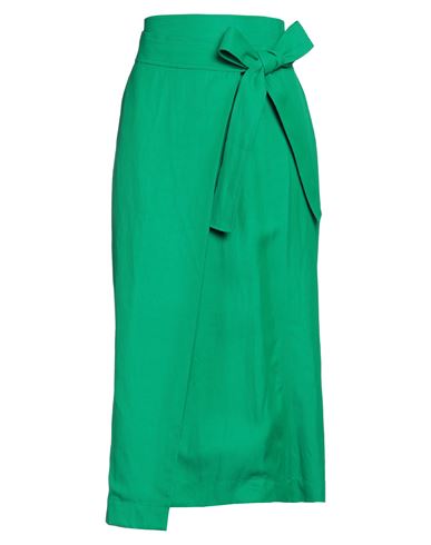 P.a.r.o.s.h P. A.r. O.s. H. Woman Midi Skirt Green Size M Viscose, Linen