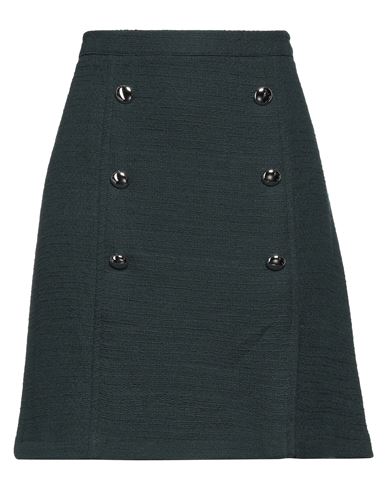 Diana Gallesi Woman Mini Skirt Dark Green Size 10 Cotton