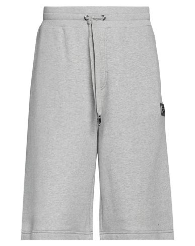 Dolce & Gabbana Man Shorts & Bermuda Shorts Light Grey Size 36 Cotton, Polyamide, Elastane, Polyeste