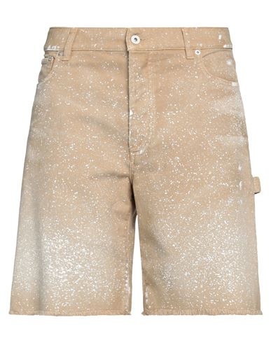 Shop Heron Preston Man Shorts & Bermuda Shorts Beige Size L Cotton