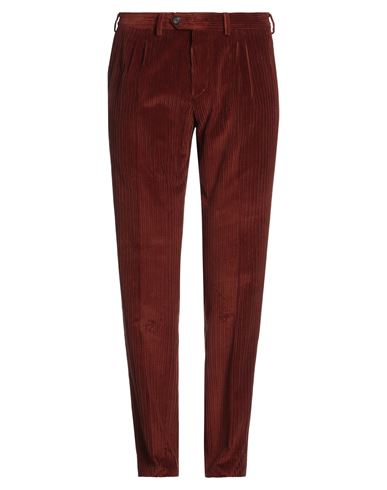 Shop Eleventy Man Pants Rust Size 38 Cotton, Cashmere In Red