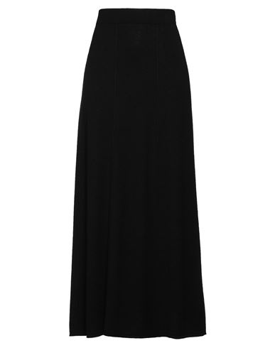 Stefanel Woman Maxi Skirt Black Size M Viscose, Polyamide, Wool, Cashmere, Polyester