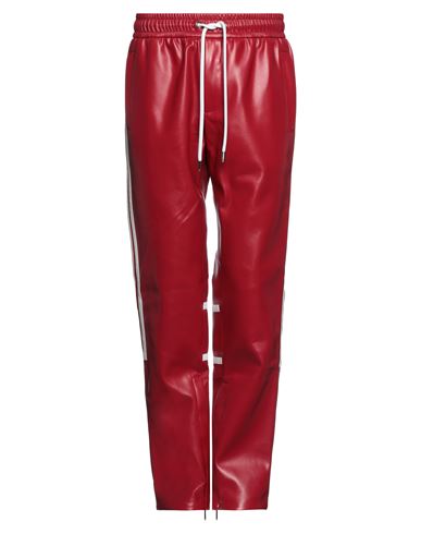 Dolce & Gabbana Red Silk Bird Print Dress Pants In Red