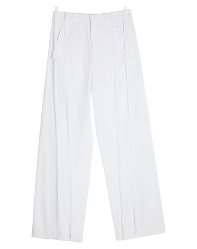 Ann Demeulemeester Denim Trousers With Detachable Fabric Insert In White