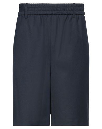 Ami Alexandre Mattiussi Man Shorts & Bermuda Shorts Midnight Blue Size L Polyester, Virgin Wool