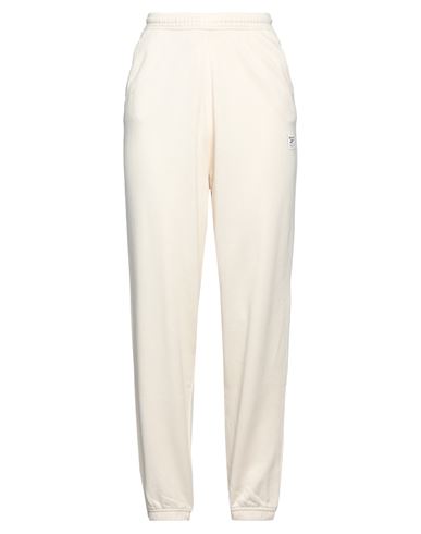 Shop Reebok Woman Pants Cream Size Xl Cotton In White