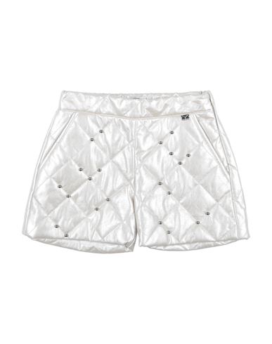 Shop Leitmotiv Toddler Girl Shorts & Bermuda Shorts Platinum Size 6 Polyurethane, Polyester, Elastane In Grey