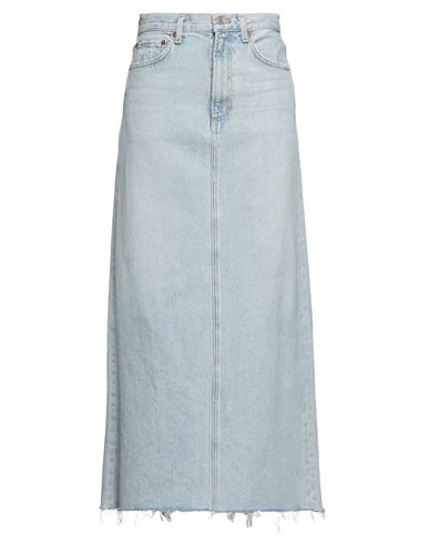 Shop Agolde Woman Denim Skirt Blue Size 29 Organic Cotton