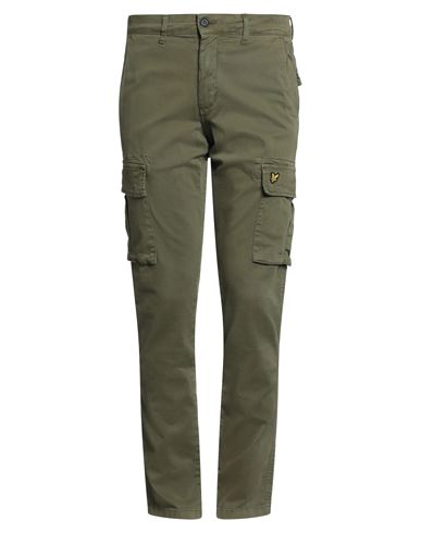 Lyle & Scott Man Pants Sage Green Size 33 Cotton, Elastane In Green